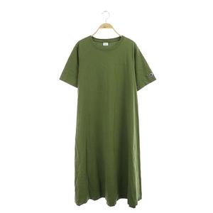 チャンピオン Champion 半袖ロングワンピース コットン M 緑 グリーン Df Os レディース 170 ベクトルパーク