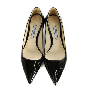 プラダ PRADA パンプス エナメル ポインテッドトゥ ローヒール