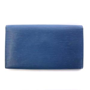 Louis Vuitton エピレザー 長財布 青 ルイヴィトン LOUIS VUITTON ポルトシェキエカルトクレディ エピ