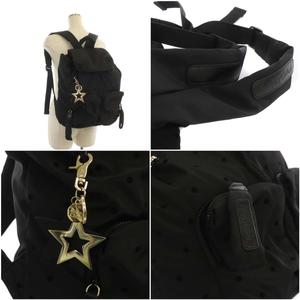 シーバイクロエ SEE BY CHLOE リュックサック ドット柄 ナイロン 黒 