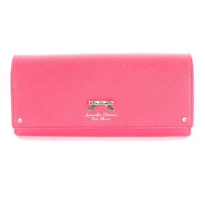 サマンサタバサプチチョイス Samantha Thavasa Petit Choice 長財布 二つ折り フェイクレザー リボン ピンク Ak17 レディース 170 ベクトルパーク