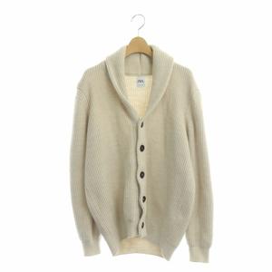 ザラ ZARA ショールニットカーディガン 長袖 M ベージュ /HK ■OS メンズ