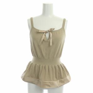モスキーノチープアンドシック MOSCHINO CHEAP AND CHIC 切替キャミソールニット フレア リボン I40 ベージュ /CM ■OS レディース