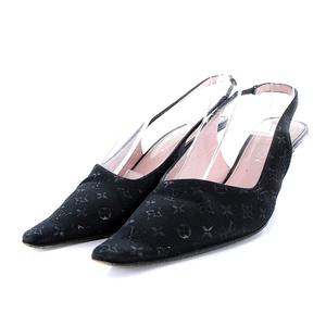 LOUIS VUITTON ブラック スリングバック ミュール36