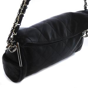 CHANEL ブラックレザー ココマークチャーム　現状渡し シャネル CHANEL ココマーク マトラッセ ラムスキン チャーム