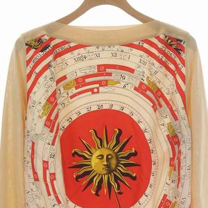 エルメス HERMES スカーフニット DIES ET HORE 占星術 シルク 