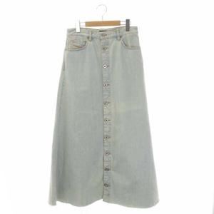 ディーゼル DIESEL デニムフロントボタンマキシスカート ロング フレア 
