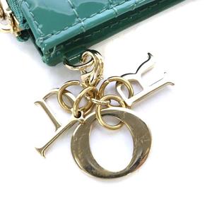 DIOR キーリングジップコインケース　ライトグリーン DIOR キーリングジップコインケース ライトグリーン