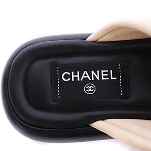 未使用品 シャネル CHANEL 22SS ミュール クロスバンドサンダル ココ 