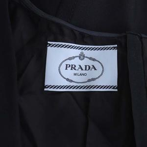 プラダ PRADA Vネックノースリーブ ワンピース ミモレ丈 Iライン
