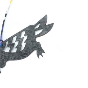 エルメス HERMES プティアッシュ オウム チャーム キーホルダー レザー