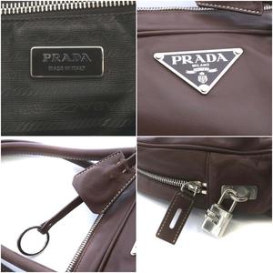 プラダ PRADA BR0964 NAPPA HYDRA ハンドバッグ レザー TERRA 茶色 