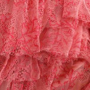 バーバリー BURBERRY プリーツ フラワーレース フレアスカート ロング  