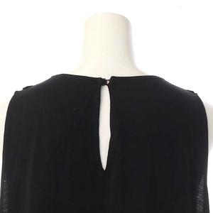 ミュウミュウ miumiu フリルノースリーブワンピース ミニ M 黒