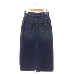 プラダ PRADA 2021 デニムスカート タイトスカート ロング ボタン