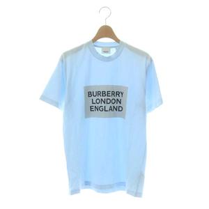 バーバリー BURBERRY ロゴ プリント Tシャツ カットソー 半袖 プルオーバー XXS スカイブルー /CM ■OS ■SH メンズ
