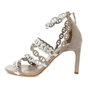 エルメス HERMES シェーヌダンクルストラップ サンダル スエード 36  