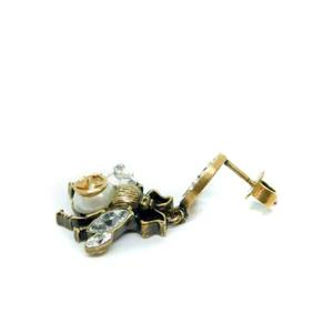 グッチ GUCCI インターロッキングG付き ビー ピアス ハチ ゴールド色