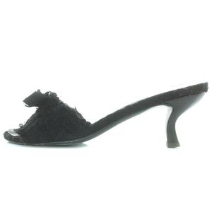 シャネル CHANEL ミュール ツイード サンダル リボン ココマーク 35 
