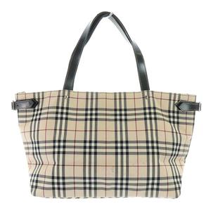 バーバリーブルーレーベルトートバッグナイロン×レザーノバ