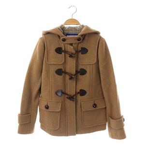 極美品　バーバリーブルーレーベル　ダッフルコート　ノバチェック　ラビットファー 極美品】バーバリー 現行 ダッフルコート 裏地総ノバチェック L