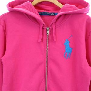 未使用級✨ラルフローレン ジップアップ トラックジャケット ブラック×ピンク POLO RALPH LAUREN - 80s⭐️ポロラルフローレン トラック