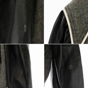 ルイヴィトン LOUIS VUITTON ロゴバッジ装飾レザー切り替えツイード 