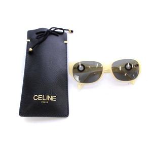 CELINE セリーヌ CLF-486 サングラス 美品 セリーヌ CELINE サングラス 度なし 58□16-140 アイボリー CLF