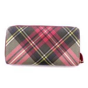 ヴィヴィアンウエストウッド レディース ラウンド長財布 タータンチェック 箱無 ヴィヴィアンウエストウッド レディース ラウンド長財布 タータン