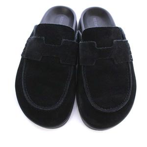 HERMES ブラック スエード ミュール 36 23cm