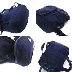 人気カラープラダリュック 三角ロゴ ナイロン 巾着 ネイビー 紺色