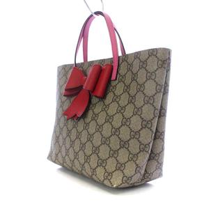 グッチ GUCCI GGスプリーム チルドレンズ キッズ ボウ リボン トート 