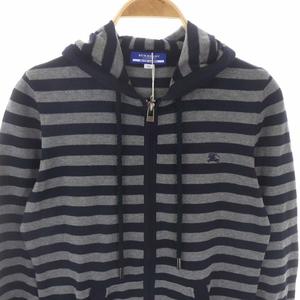Burberrys BLUE LABEL チェック ジップ 長袖 パーカー 38 バーバリー ブルーレーベルクレストブリッジ ジップアップ