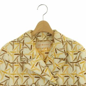 トリーバーチ TORY BURCH ロングコート アウター ダブル 総柄刺繍 XS/S 