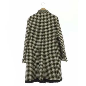 グッチ GUCCI 千鳥格子柄 ウールロングコート アウター バンドカラー