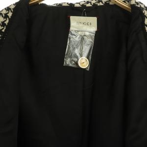 グッチ GUCCI 千鳥格子柄 ウールロングコート アウター バンド