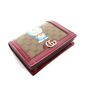グッチ GUCCI ドラえもん 財布 二つ折り コンパクトウォレット レザー  