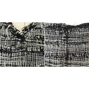 シャネル CHANEL フェザートリムツイードジャケット スカート  