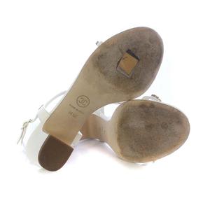 シャネル CHANEL 20S サンダル ハイヒール パール ココマーク T  