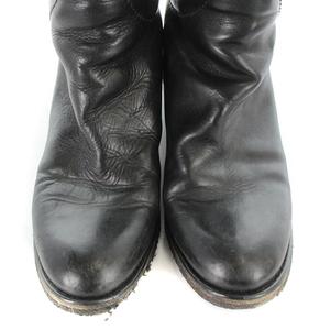 シャネル CHANEL ファー キルティングブーツ ロング レザー 35