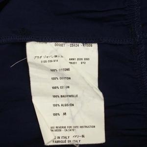 ミュウミュウ miumiu タックデザインスカート フレア 膝丈 40 紺