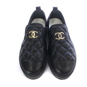 シャネル CHANEL G39180 マトラッセ ココマーク シューズ スリッポン 