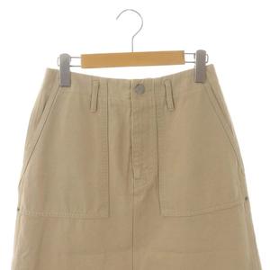 ドゥロワー Drawer コットン チノ ロングスカート フレア スリット 38  