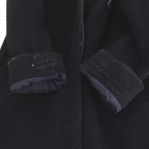 シップス SHIPS ウール フード付きロングコート 総裏地 36 黒