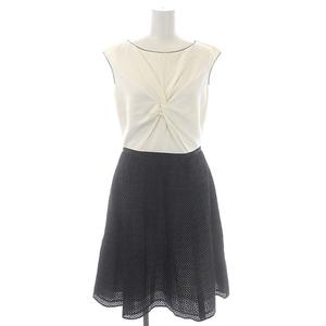 トッカ TOCCA リボン切替ワンピース ドッキングワンピース ひざ丈 