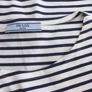 プラダ PRADA 22SS 長袖 ストライプ ジャージー Tシャツ カットソー  