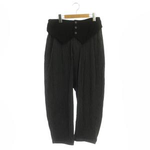 リミフゥ ストライプ サルエルパンツ／黒