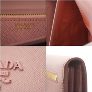 プラダ PRADA SAFFIANO SHINE 二つ折り長財布 パスケース 2点セット 