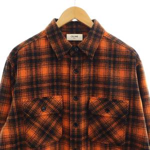 セリーヌ CELINE 22SS Loose Shirt in Checked Wool チェック シャツ