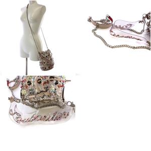 Christian Louboutinシルバーラメビジュー パーティーバッグ クリスチャンルブタン Christian louboutin marie jane bucket